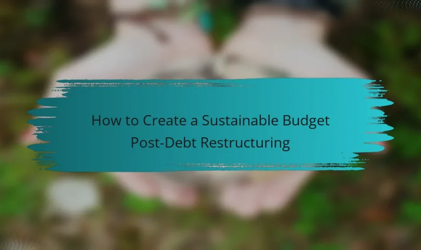 How to Create a Sustainable Budget Post-Debt Restructuring