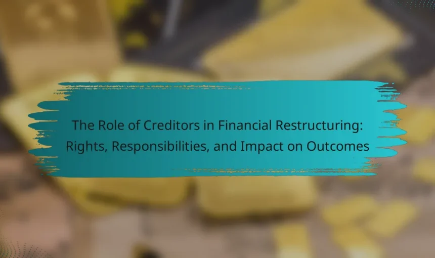 The Role of Creditors in Financial Restructuring: Rights, Responsibilities, and Impact on Outcomes