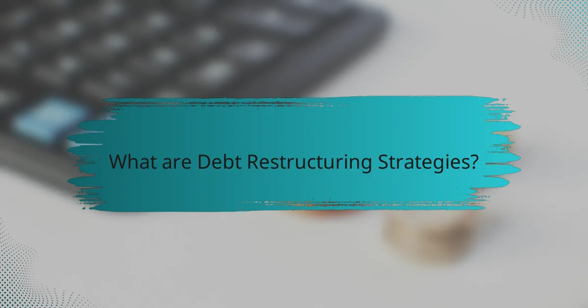 What are Debt Restructuring Strategies?