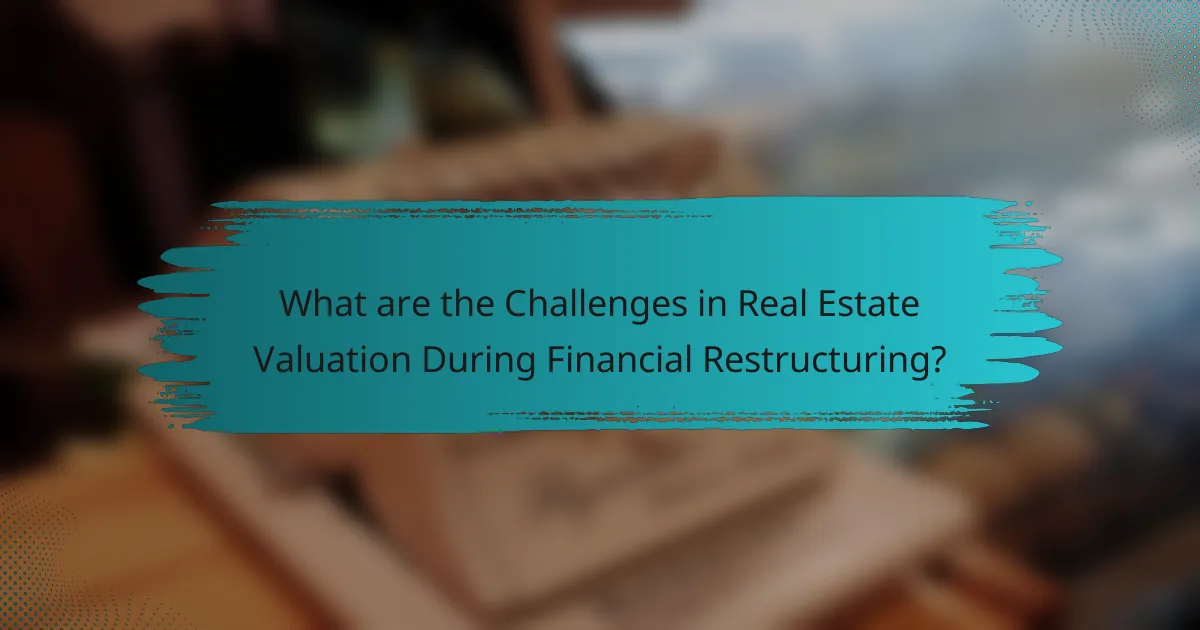 What are the Challenges in Real Estate Valuation During Financial Restructuring?