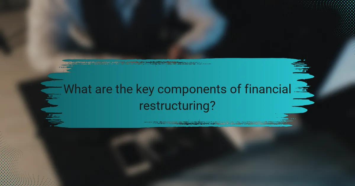 What are the key components of financial restructuring?